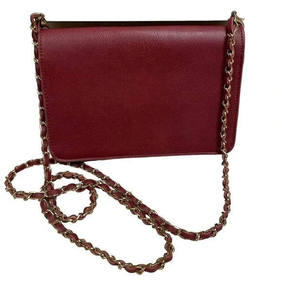 BEBE Deep Burgundy Crossbody Purse. - Picture 2 of 8